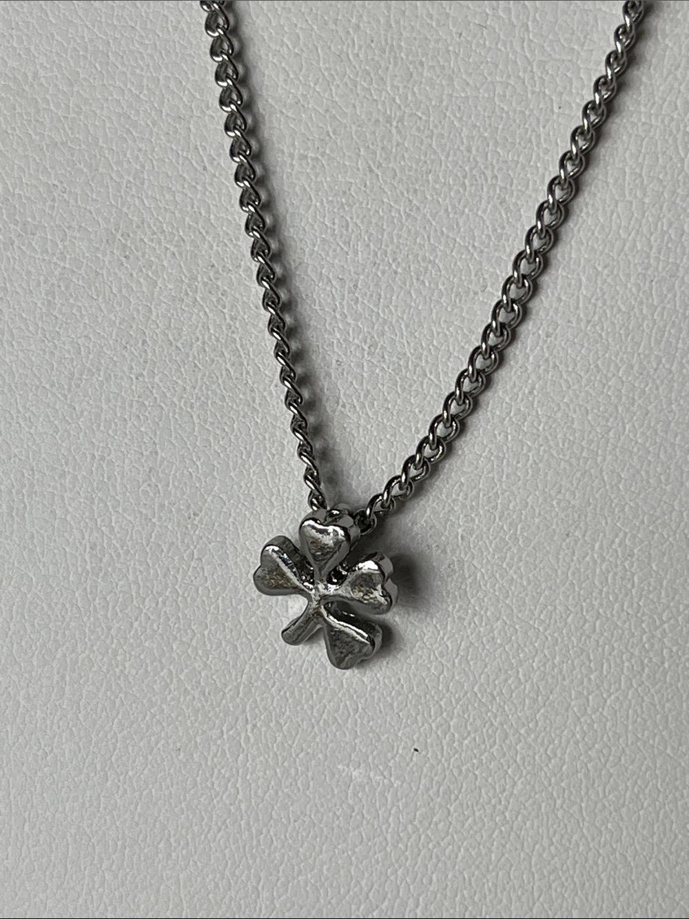Sterling Silver Four-Leaf Clover Pendant Necklace - Silver